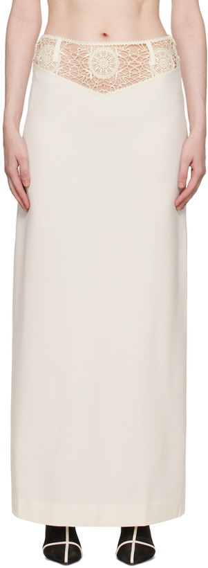 Photo: Beaufille Off-White Roma Maxi Skirt