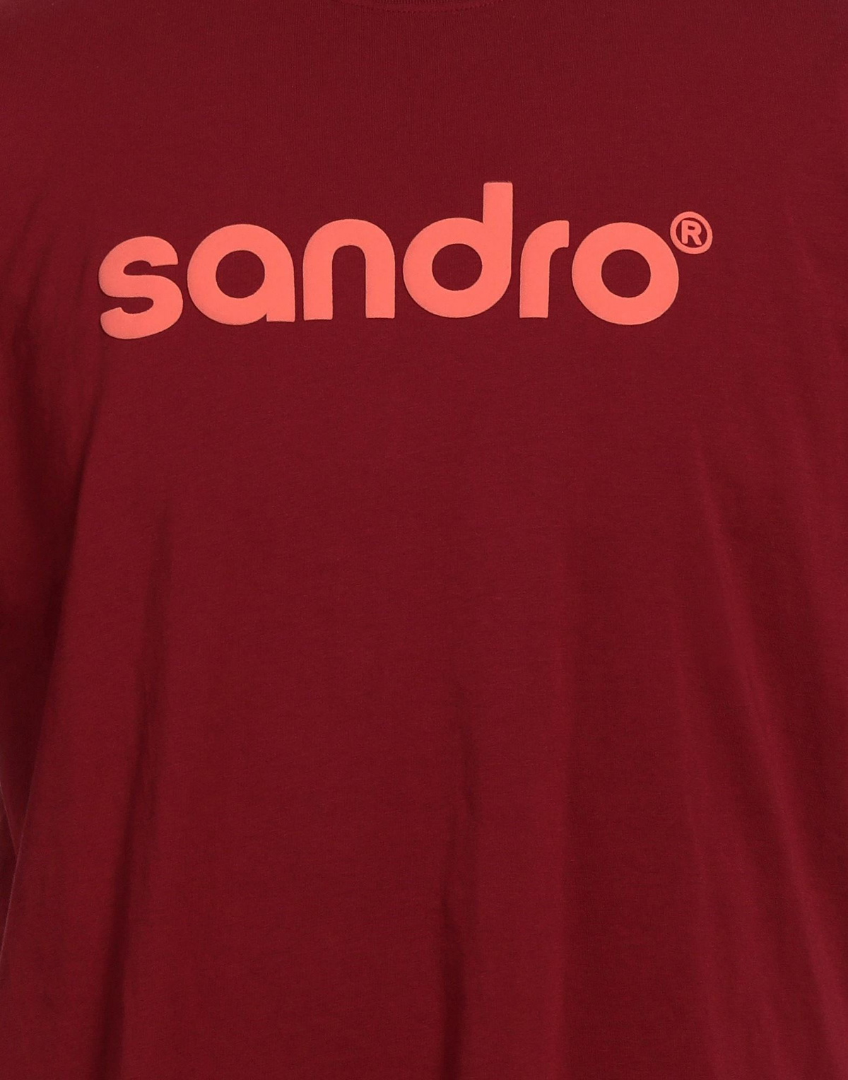 Sandro Mens T-shirt Burgundy