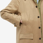 Uniform Bridge Men's Single Balmacaan Coat in Khaki Brown