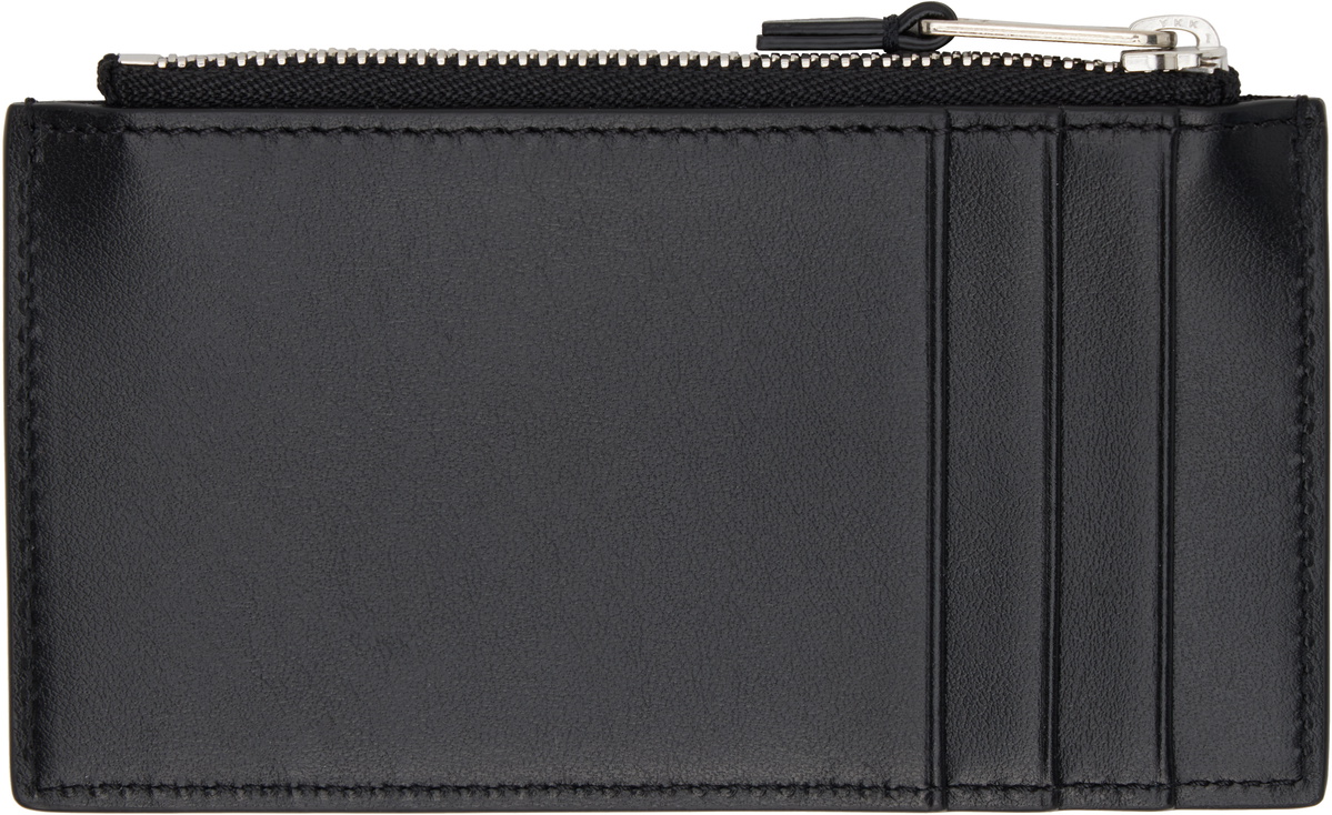 Palm Angels Black Classic Logo Zip Card Holder