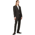 BOSS Brown Two-Piece Slim-Fit Wool Suit