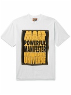 COME TEES - Most Powerful Raver Printed Cotton-Jersey T-Shirt - White