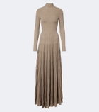 Ralph Lauren Collection Knitted pleated maxi dress