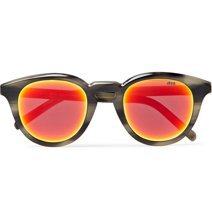 Photo: Berluti - Round-Frame Tortoiseshell Acetate Sunglasses - Gray