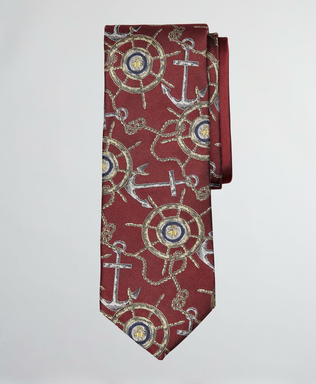 Brooks Brothers Men's Limited Edition Archival Collection Nautical Motif Silk Tie | Red