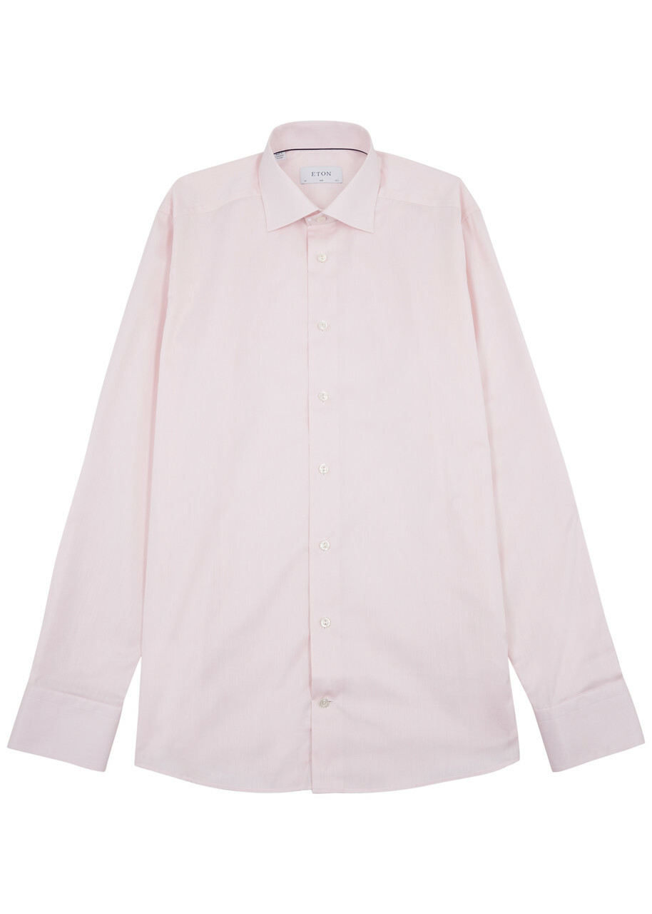 Eton Cotton-twill Shirt Pink
