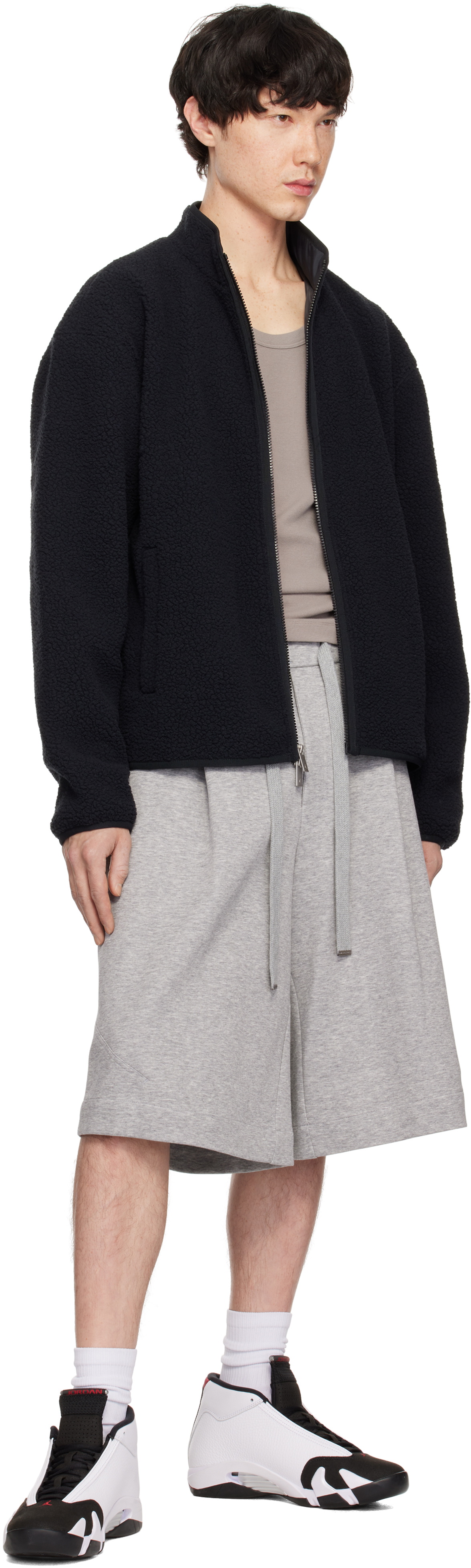 Nike Jordan Black Jordan Flight High-Pile Fleece Jacket