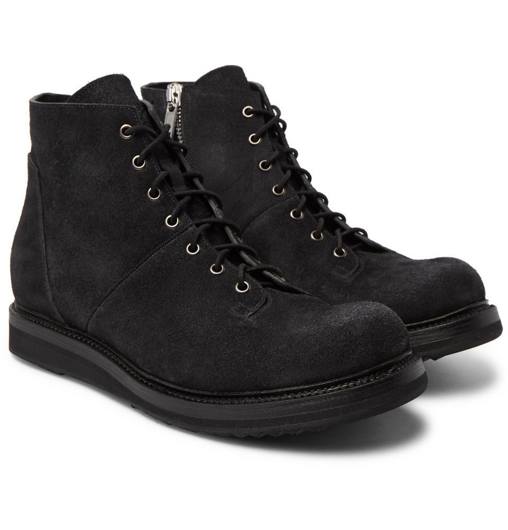 Photo: Rick Owens - Suede Boots - Men - Black