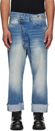 R13 Blue Crossover Jeans