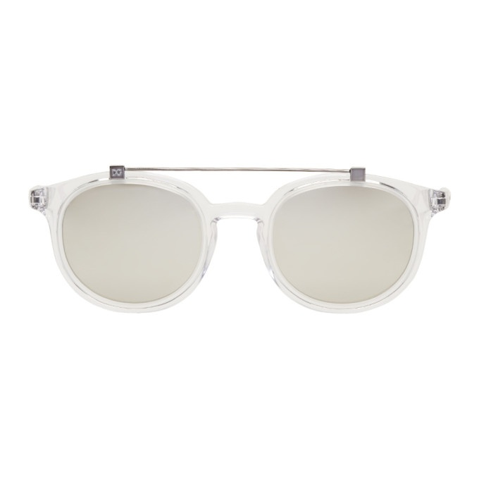 Photo: Dolce and Gabbana Transparent Top Bar Sunglasses