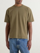 Drake's - Tea Time Embroidered Cotton-Jersey T-Shirt - Green