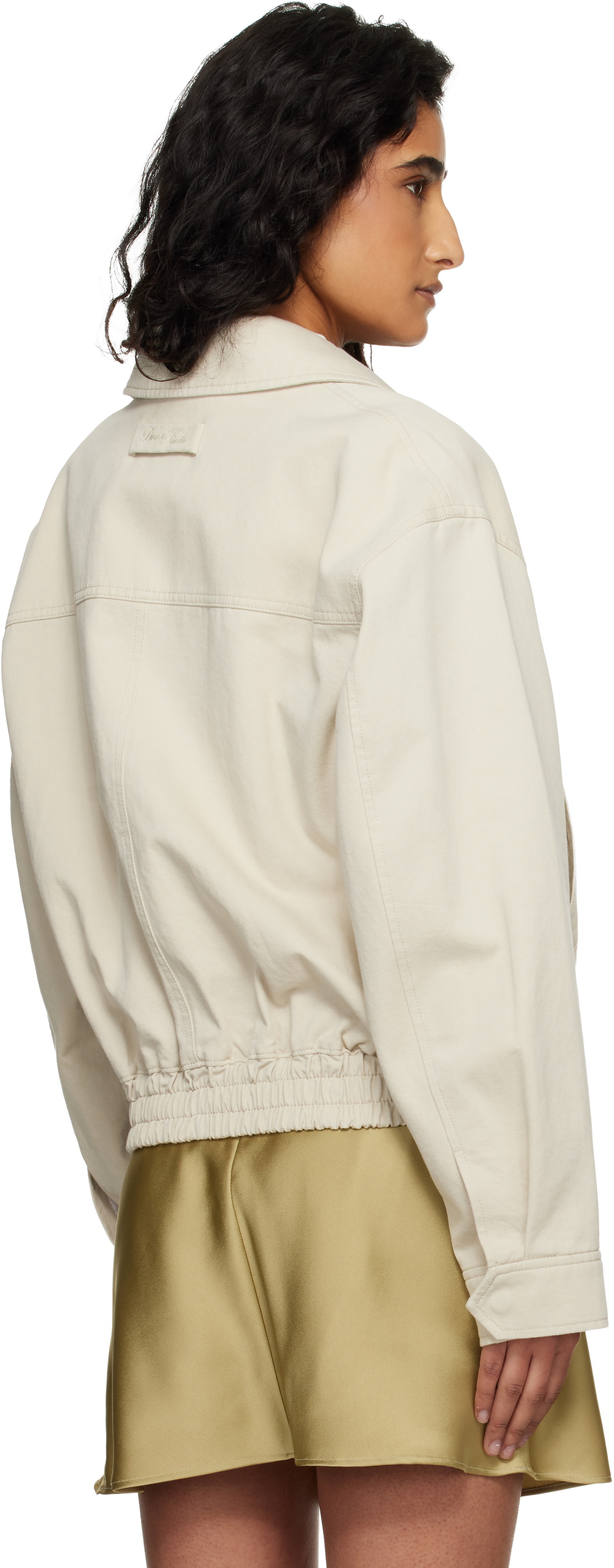 Dunst Beige Collared Blouson Jacket