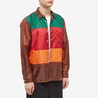 Comme des Garçons Homme Plus Men's Panel Stripe Nylon Shirt in Multi