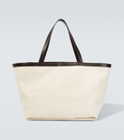 Bottega Veneta Leather-trimmed canvas tote bag