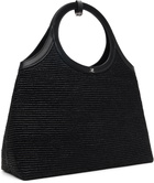 Courrèges Black Raphia Holy Day Tote