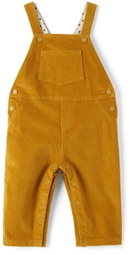Petit Bateau Baby Yellow Corduroy Overalls