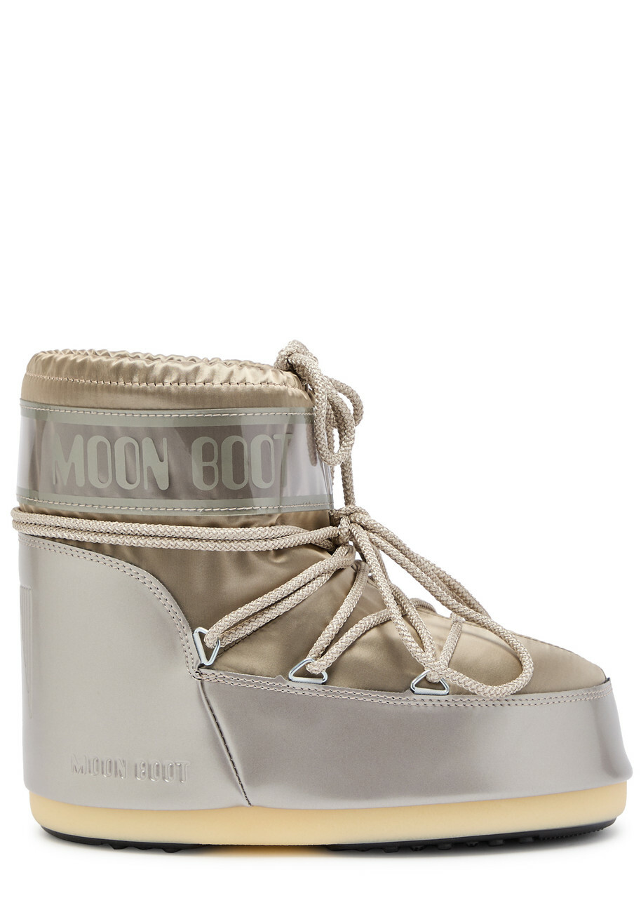 Moon Boot Icon Padded Metallic Satin Snow Boots Gold 3941 (IT39 41