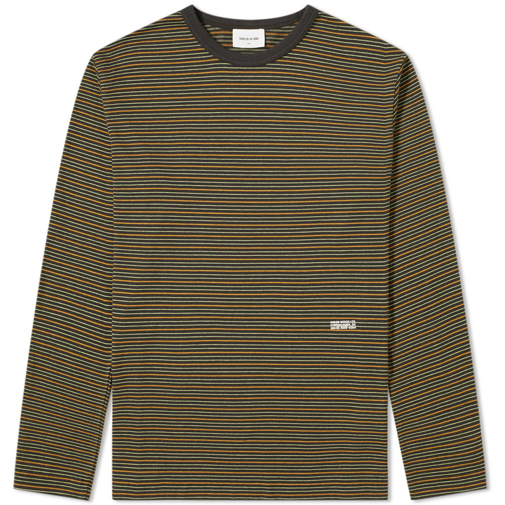 Photo: Wood Wood Long Sleeve Viggo Stripe Tee