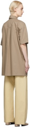 Arch The Brown Poplin Short Dress