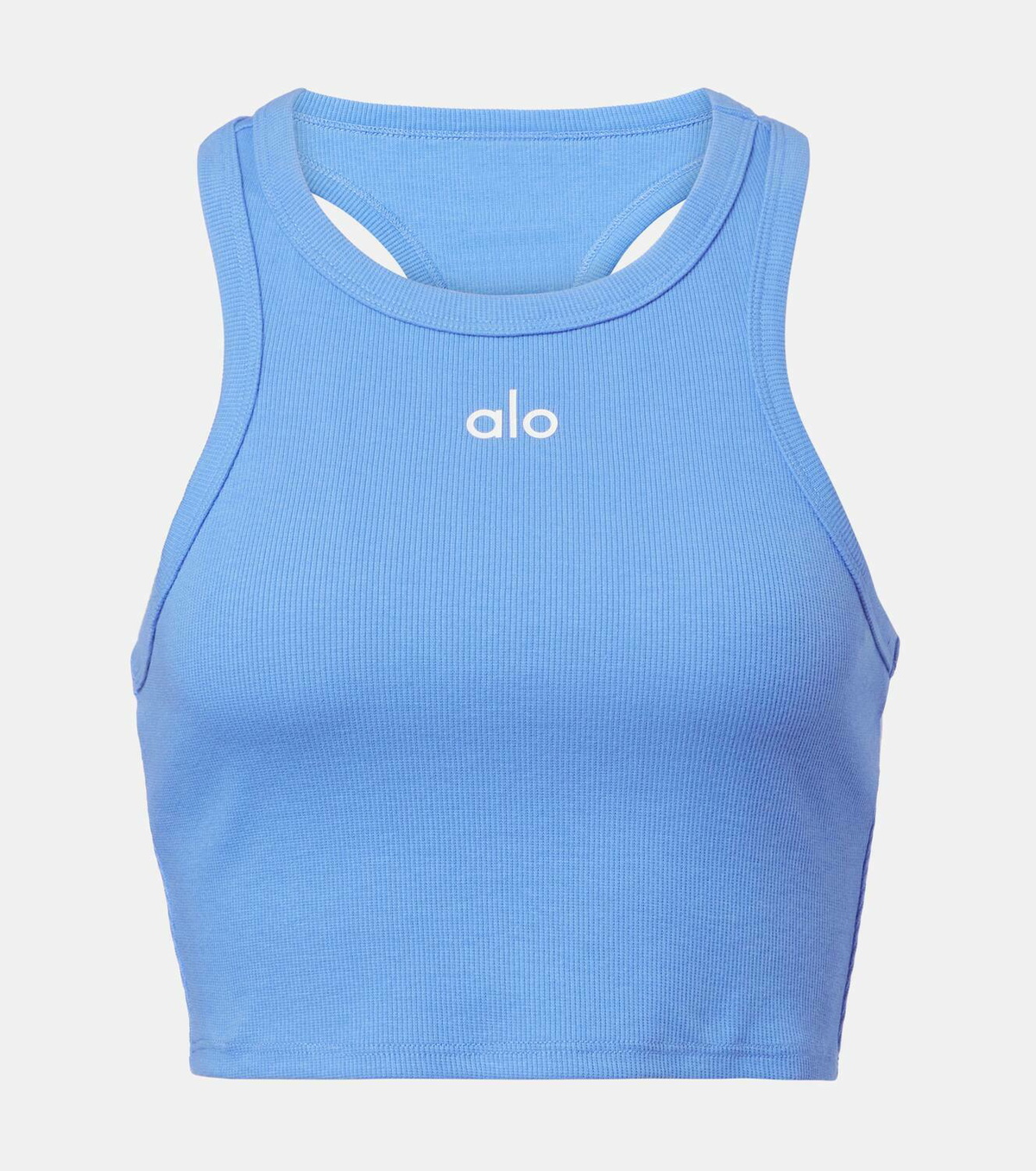 Alo Yoga Aspire cotton-blend jersey crop top