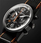 Bell & Ross - BR 126 41mm Steel and NATO Canvas Chronograph Watch, Ref. No. BRV126‐O‐CA - Black