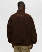 Honor The Gift Script Sherpa Pullover Brown - Mens - Half Zips
