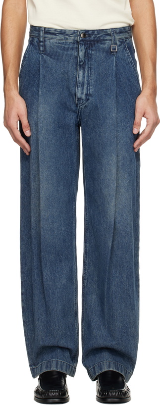 Photo: WOOYOUNGMI Blue Corduroy Denim Jeans
