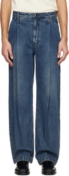 WOOYOUNGMI Blue Corduroy Denim Jeans