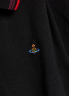 Vivienne Westwood Logo-embroidered Piqué Cotton Polo Shirt Black