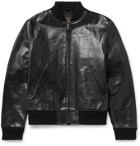 Golden Bear - The Ashbury Leather Bomber Jacket - Black