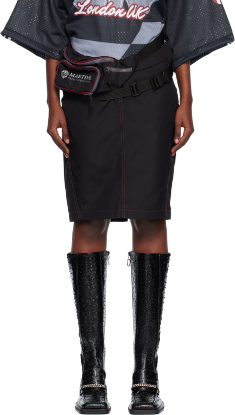 Photo: Martine Rose Black Bumbag Miniskirt