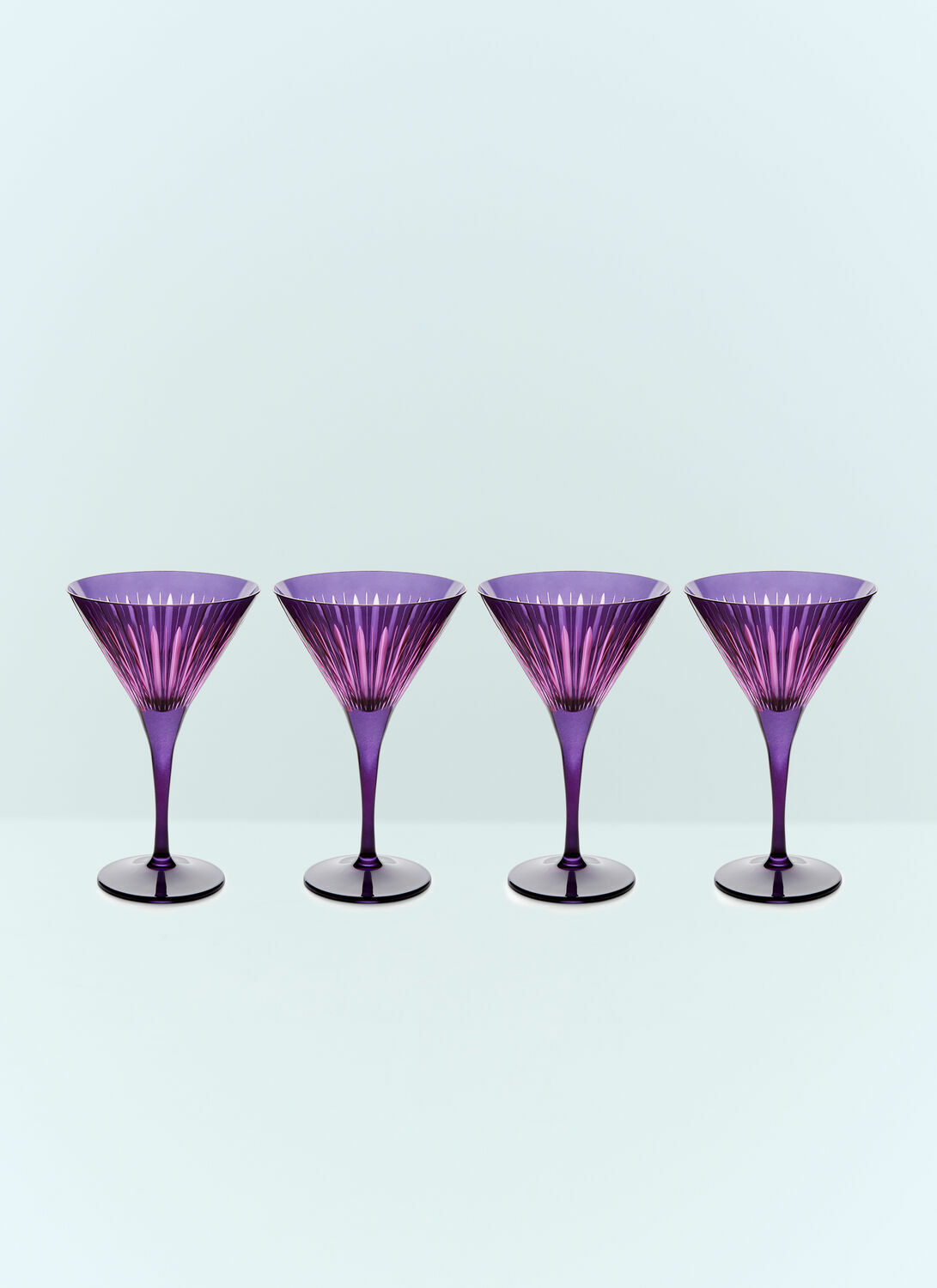 L'Objet Set Of Four Prism Martini Glasses