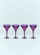 L'Objet Set Of Four Prism Martini Glasses