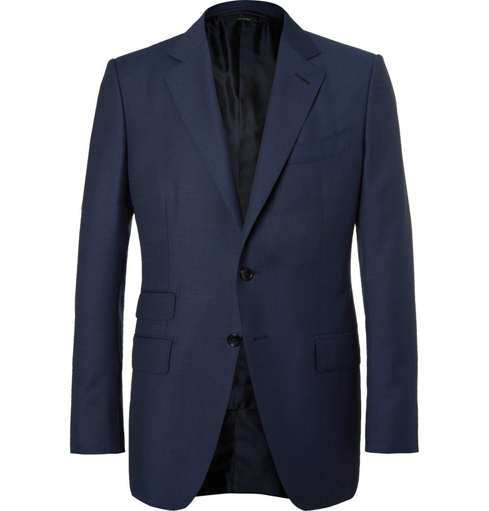 TOM FORD - Blue O'Connor Slim-Fit Wool Suit Jacket - Navy