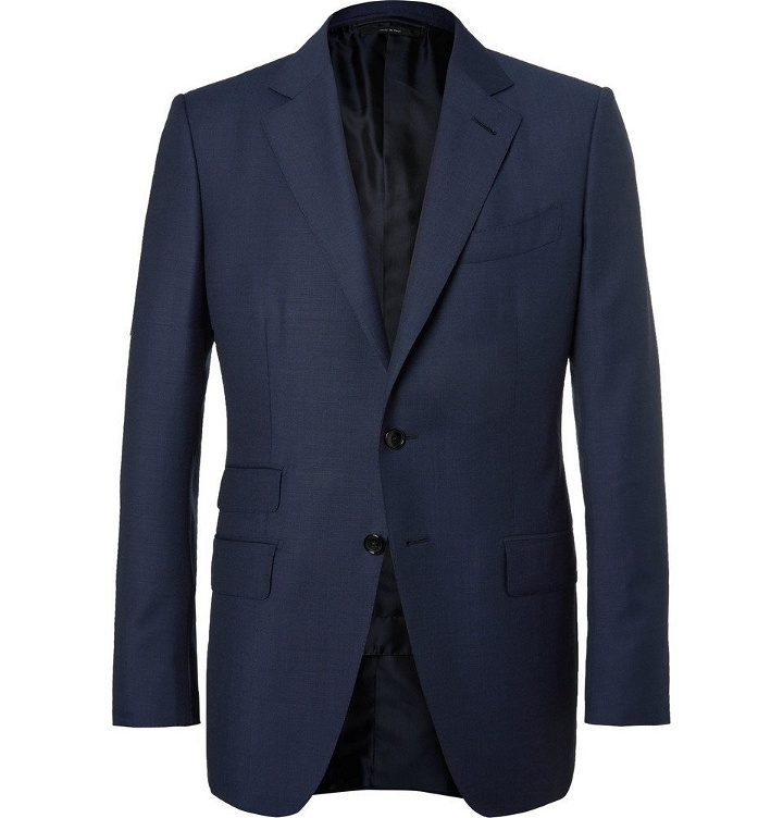Photo: TOM FORD - Blue O'Connor Slim-Fit Wool Suit Jacket - Navy