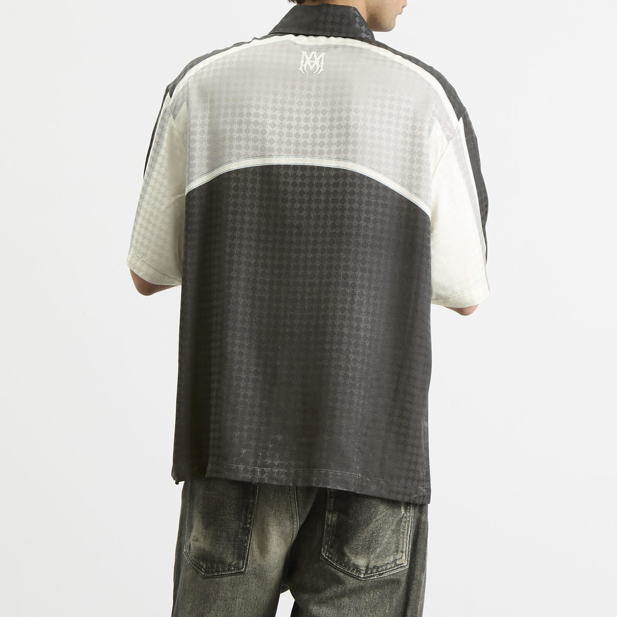 AMIRI Men's MA Quad Panel Camp Shirt in Black Amiri