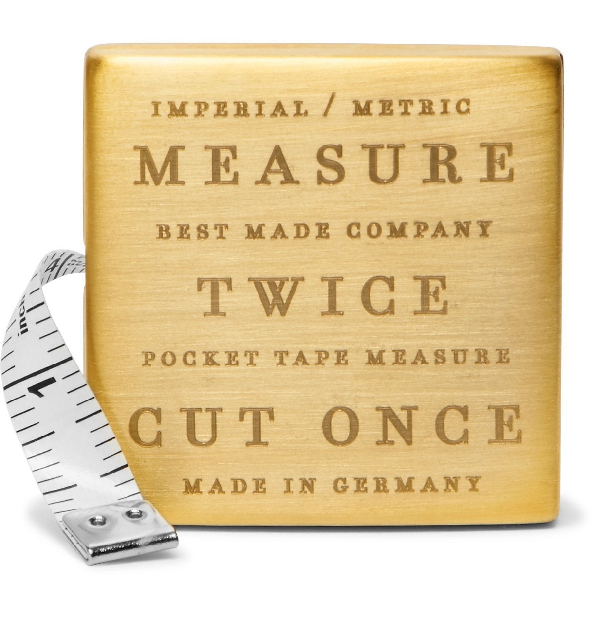 Photo: Best Made Company - Engraved Brass Measuring Tape - Metallic