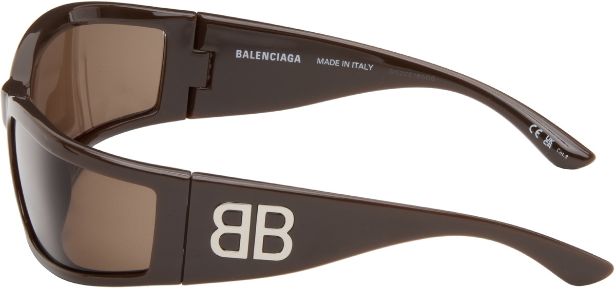 Balenciaga Brown Extreme Sunset Sunglasses Balenciaga