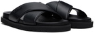 Versace Black Logo Sandals