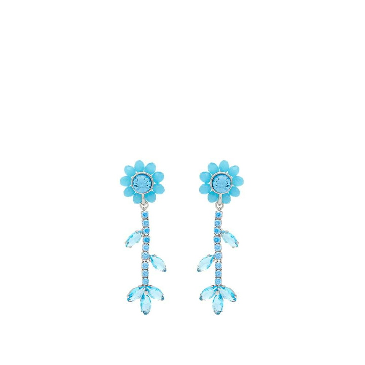 Photo: Shrimps Women's Autry Flower Earrings in Blue/Silver