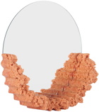 Charlotte Kidger Orange Small Raw Edge Mirror