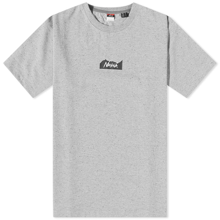 Photo: Nanga Men's Eco Hybrid Mt Logo T-Shirt in Grey