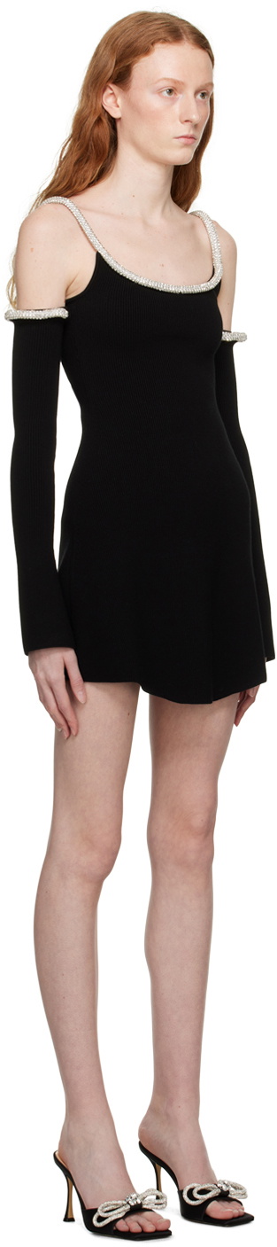 MACH & MACH Black Crystal Tube Minidress