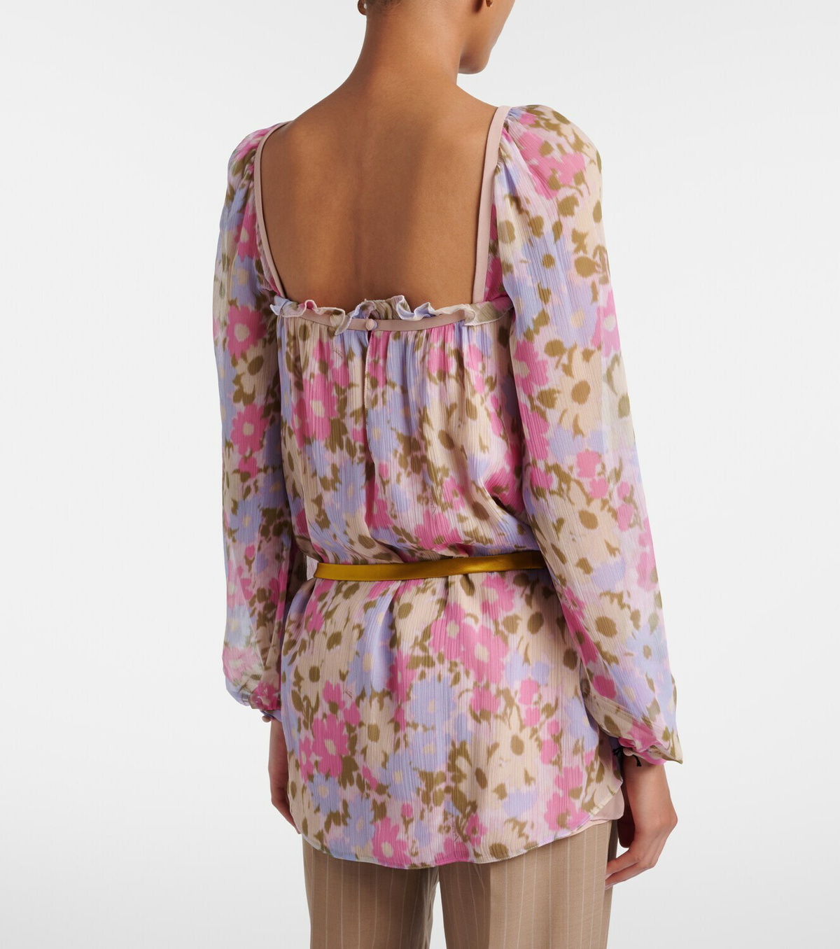 Valentino Floral silk georgette blouse