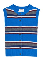 Damson Madder Sofie Striped Wool Vest Blue