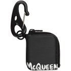 Alexander McQueen Black Logo Keyring Pouch