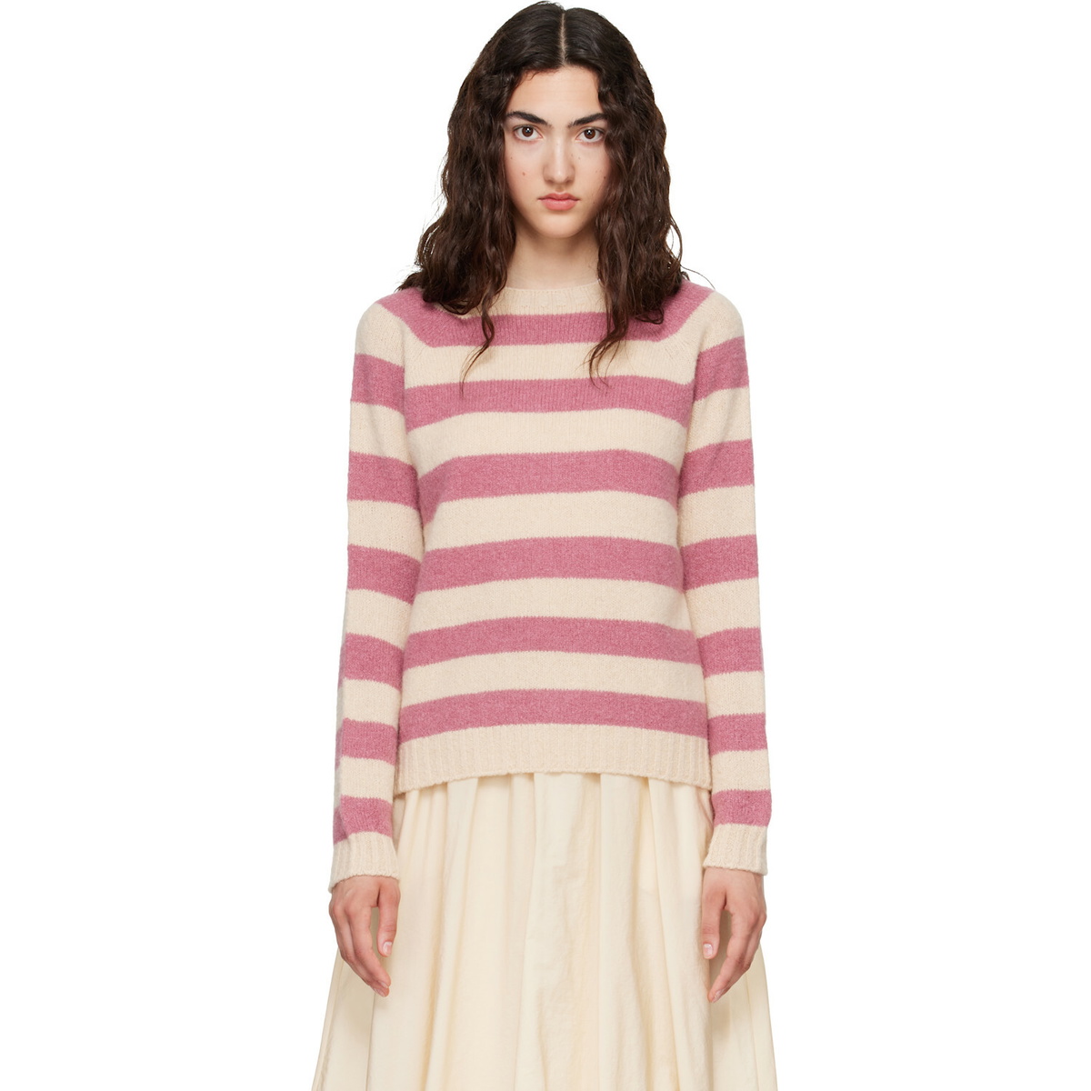 Weekend Max Mara Pink & Off-White Ghiacci Sweater