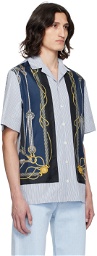 Versace Blue & Navy Nautical Shirt