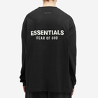 Fear of God ESSENTIALS Men's Core Logo Jersey Long Sleeve T-Shirt in Black