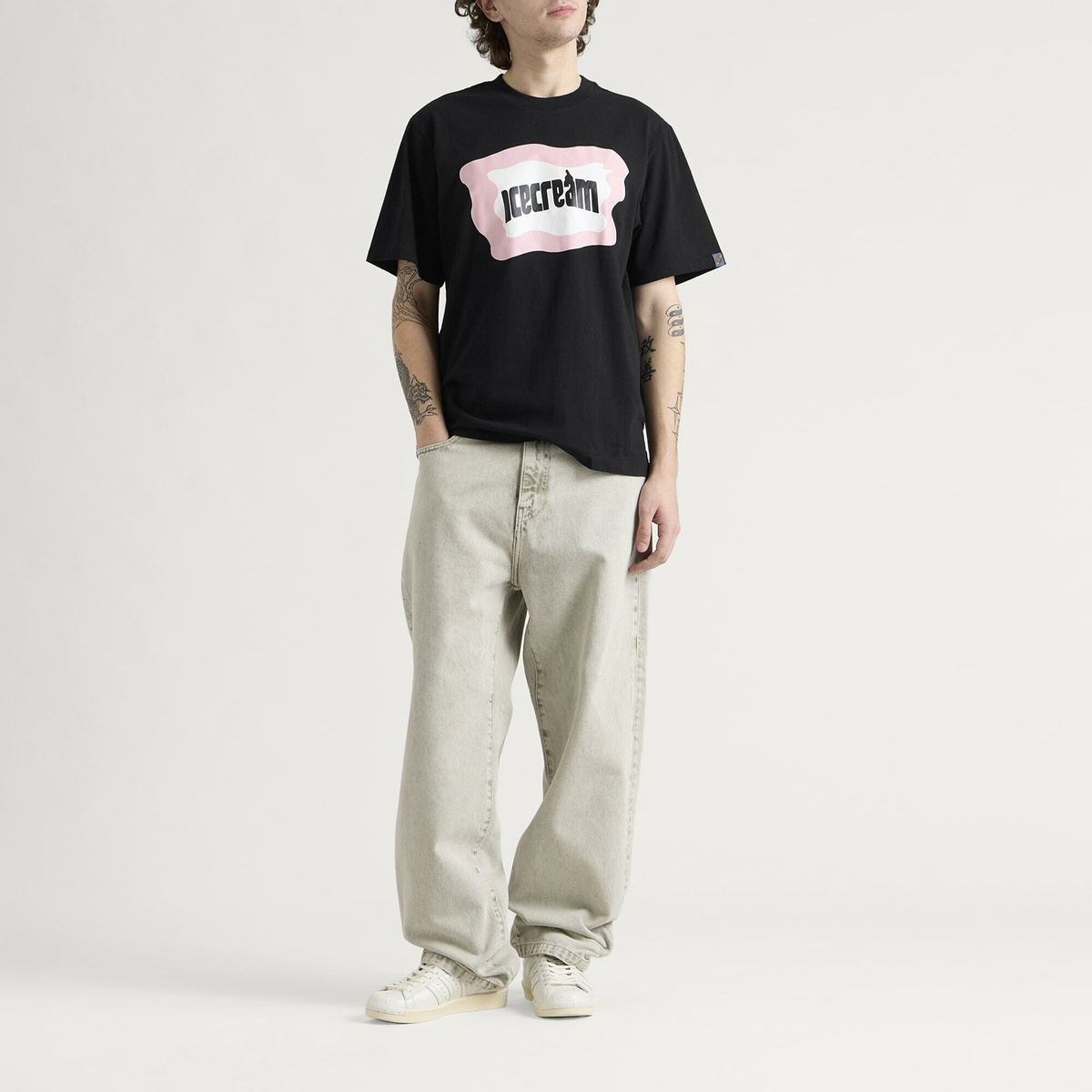 ICECREAM Men's Block Logo T-Shirt in Black